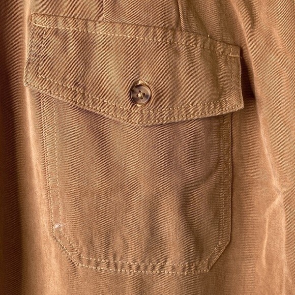 Coldwater Creek Wide Leg High Rise Soft Drape Pants 100% Tencel Flap Back Pocket - Picture 6 of 14